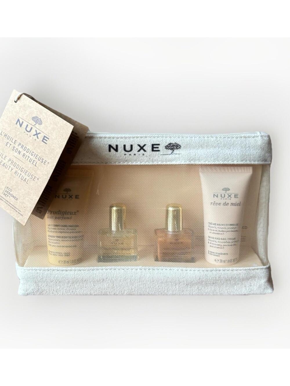 Nuxe Prodigieuse Gift Set 30ml Milk 10ml Huile 10ml Gold 30ml Hand Cream Kit